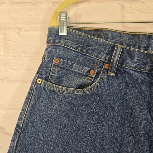 W Levi's 550 Men's Blue Jean Denim Shorts Waist Size 36 Dad Jorts Casual Summer - Picture 3 of 9